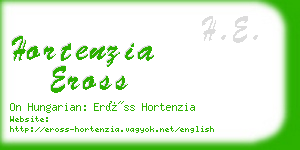 hortenzia eross business card